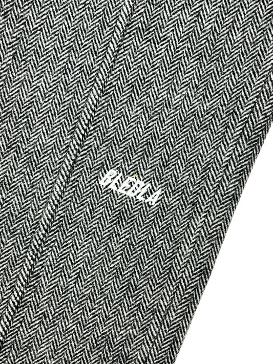 Pleated Wool Trouser - Charcoal