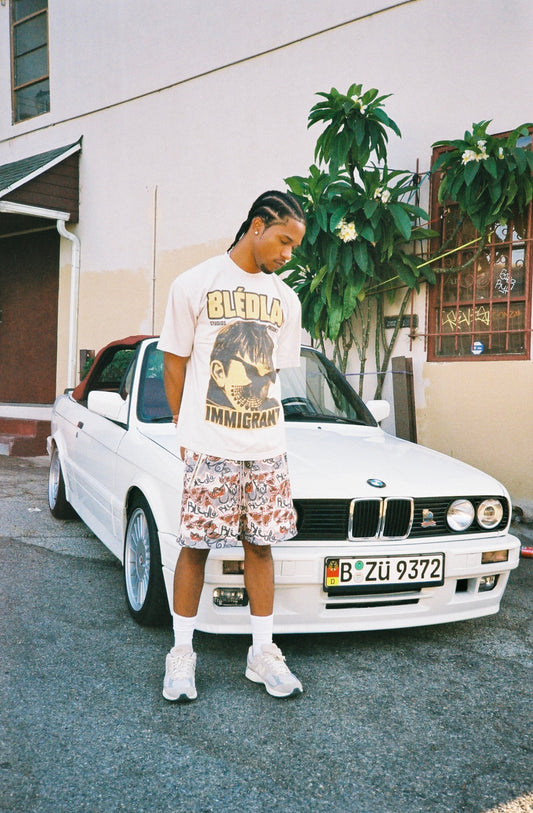 bledla-bled-bledla graphic tshirt-immigrant shirt-immigrant tee-movie poster tshirt-streetwear shirt-boxy shirt-los angeles-european-aesthetic tee-bmw e30-german car