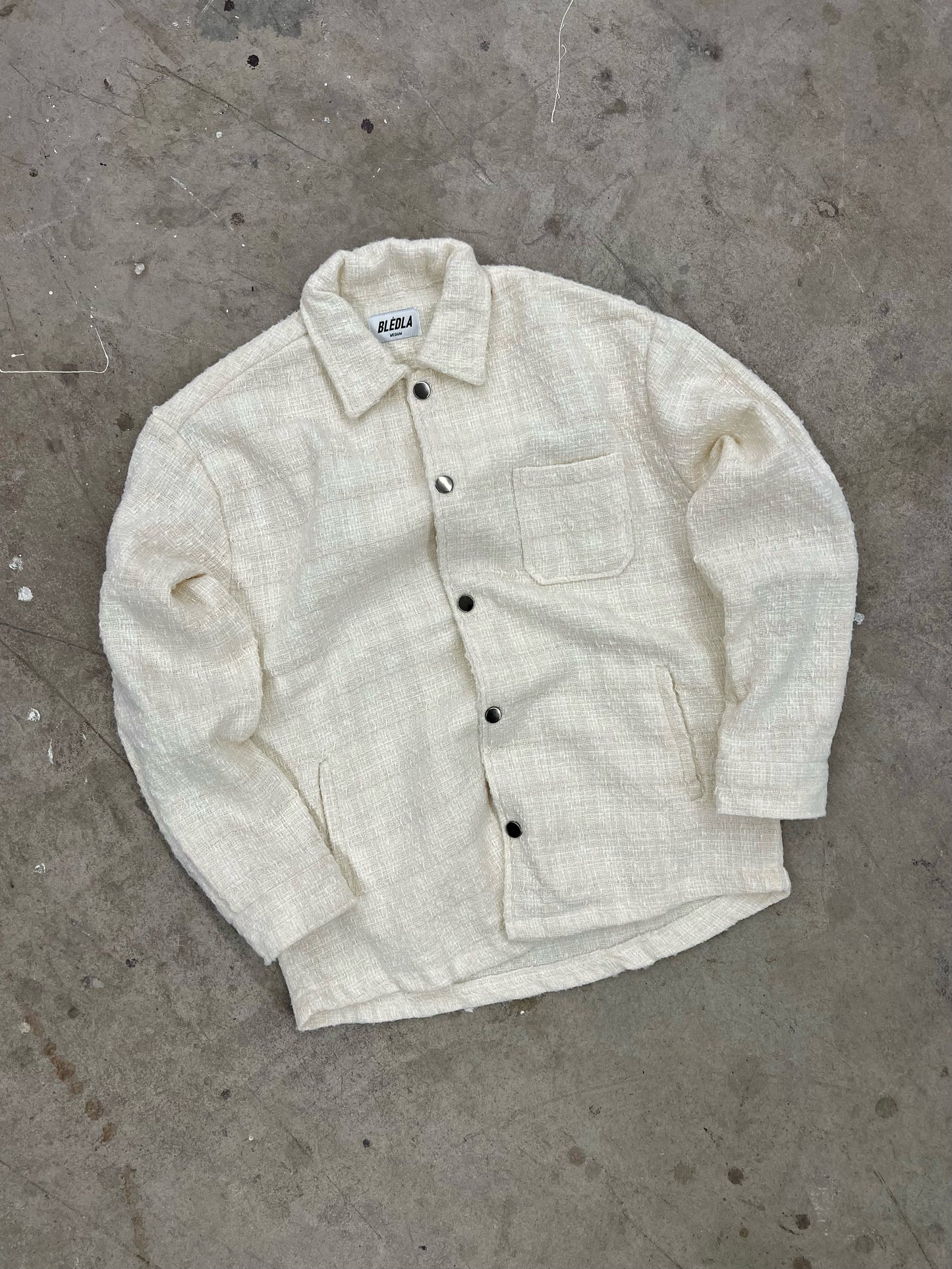 Trouvaille Textured Overshirt - Cream