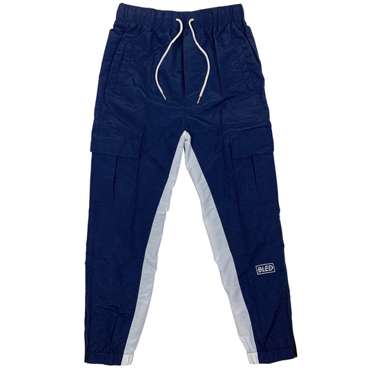 bled navy blue track pant streetwear hype clothing bledwear fashion grailed hypebeast