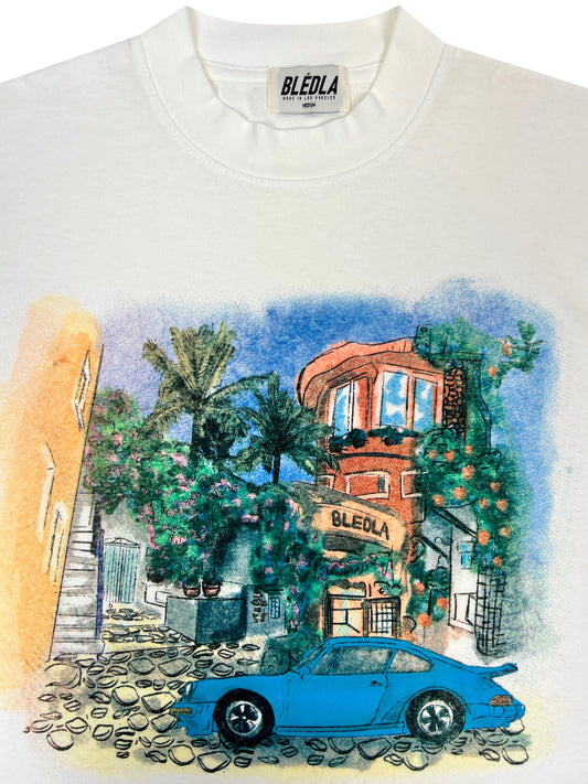 Monaco 911 Garment Dye Tee - Off White