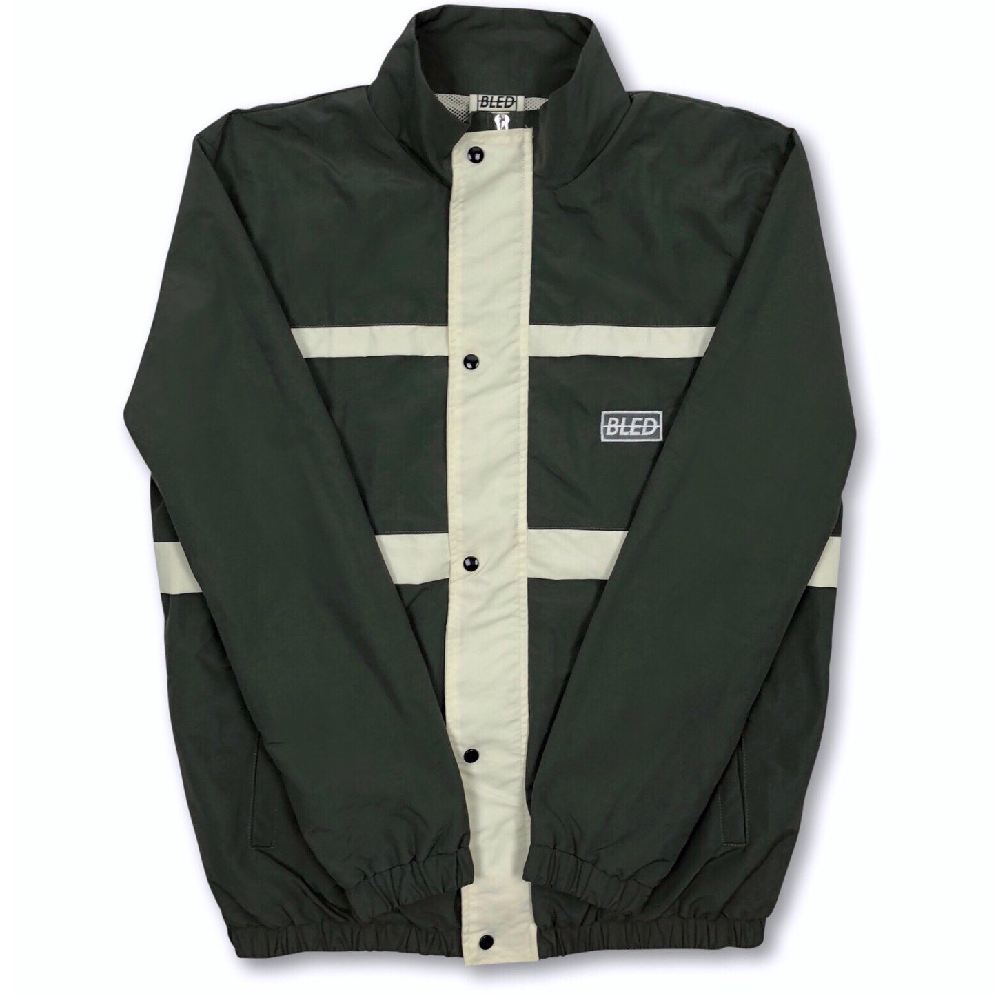 Bled Bledwear Stealth Hooded Tracksuit Windbreaker Track Jacket Olive Green Beige Cream Streetwear Street Fashion Hypebeast