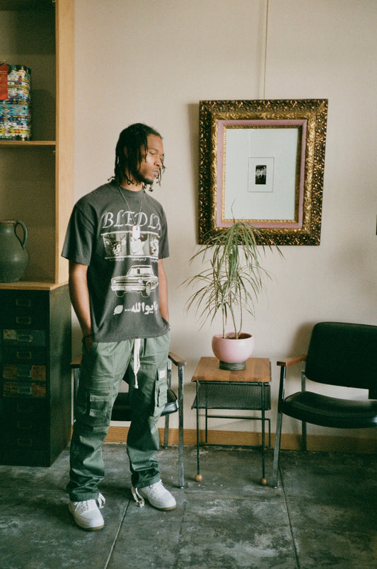 Vintage Poster Garment Dye Tee - Aged Black