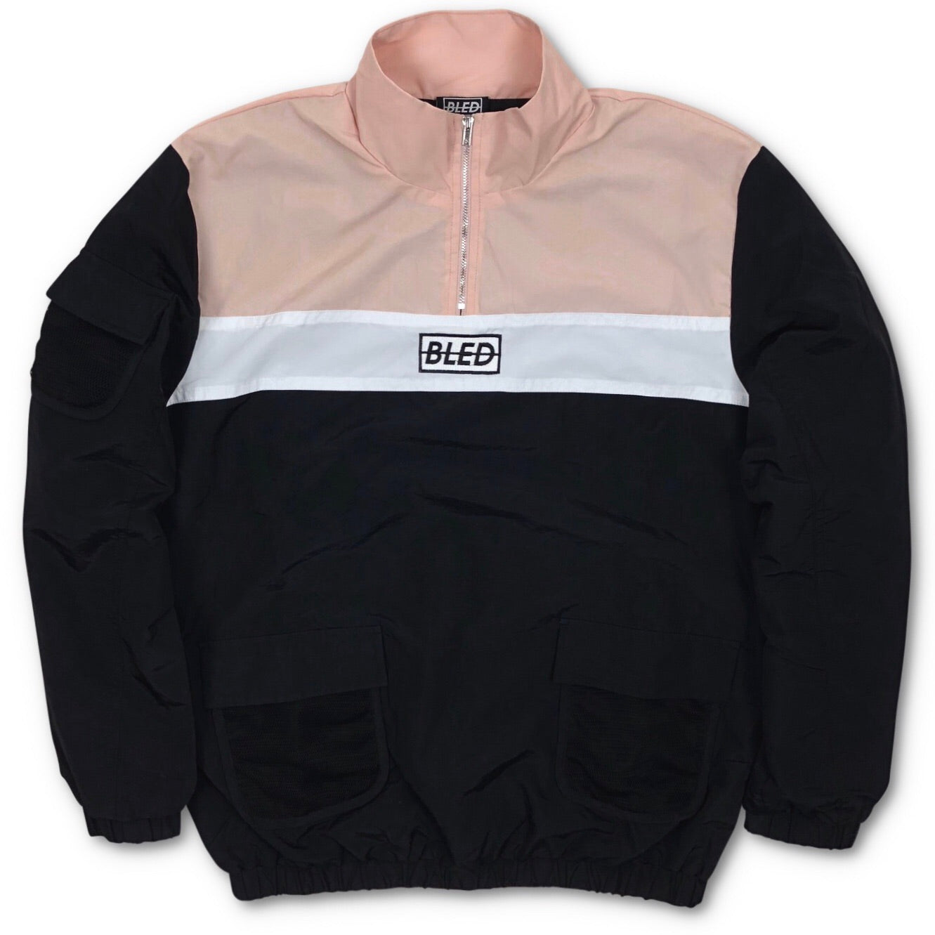 Bled Coral Pink Black White Bledwear Tracksuit Windbreaker Jacket Hypebeast Streetwear
