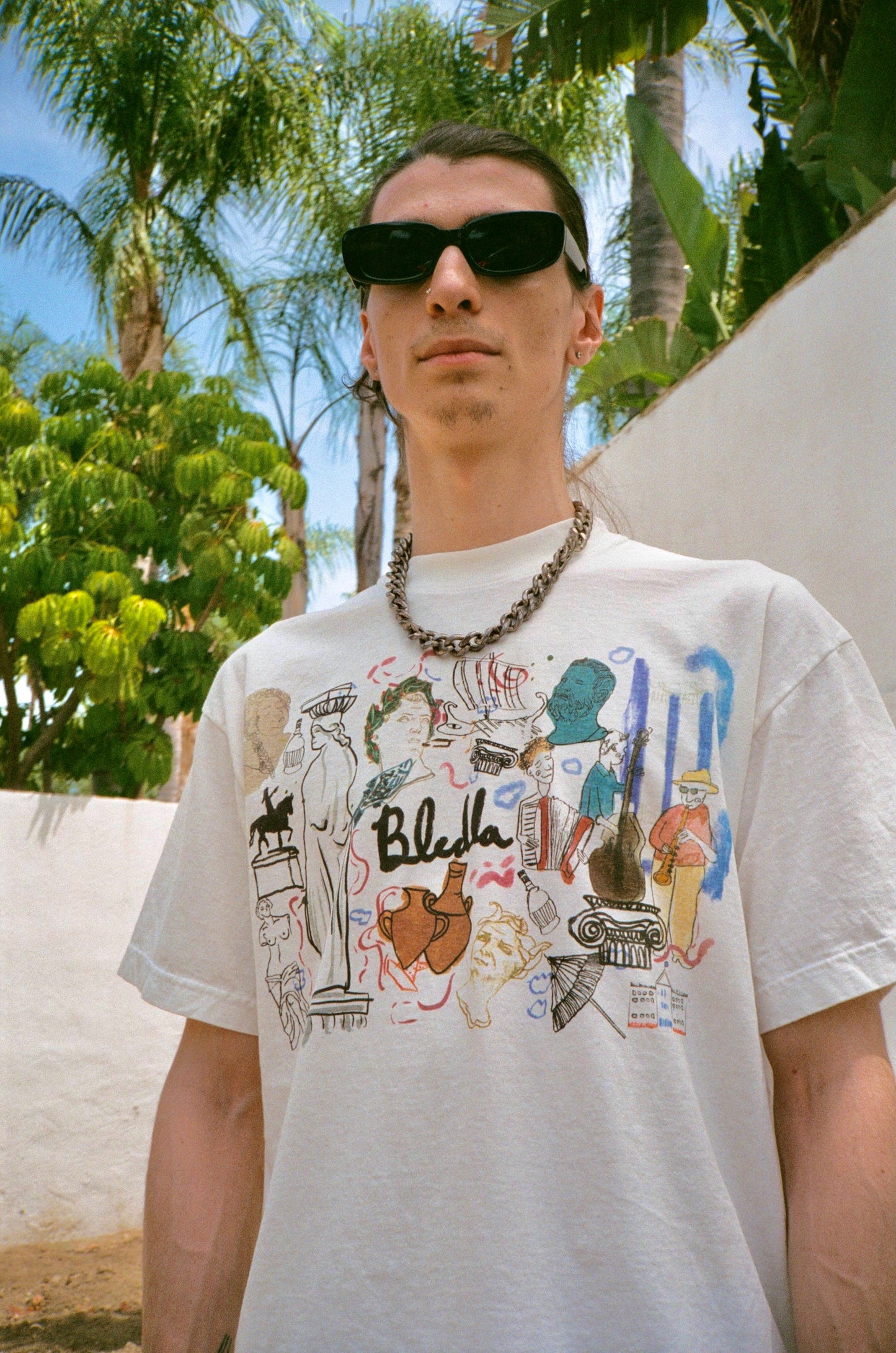 Athens Scrapbook Garment Dye Tee - Off White
