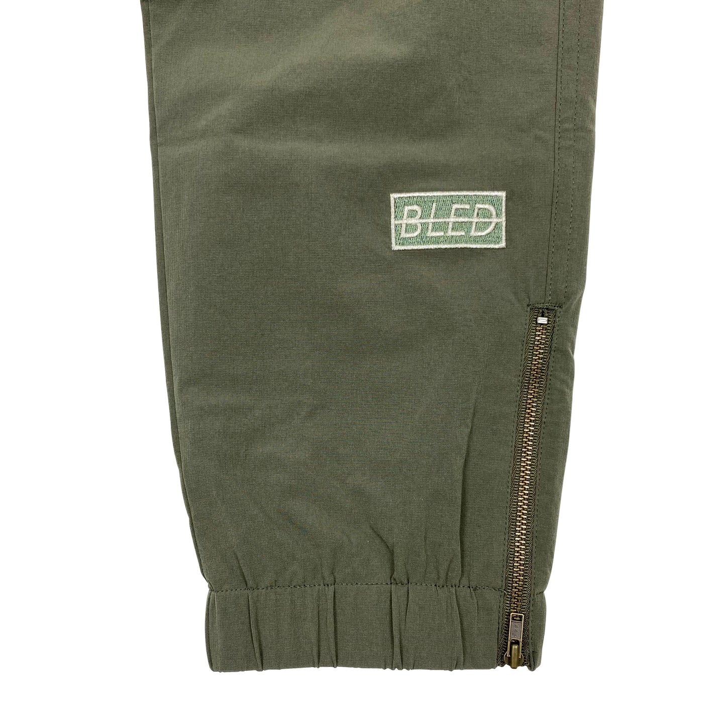 BLED-Clothing-Cargo Pant- Track Pant-Olive Green- Los Angeles-BLED LA-Trousers-Nylon Pant