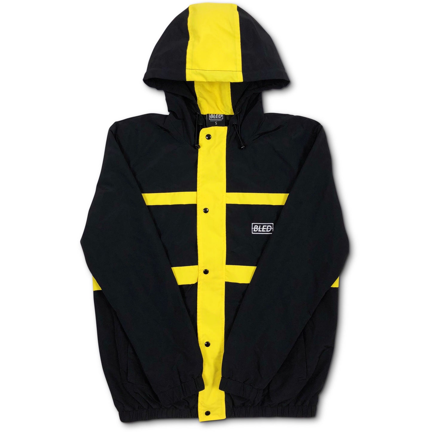 Bled Bledwear Stealth Hooded Tracksuit Windbreaker Track Jacket Black Yellow Streetwear Street Fashion Hypebeast