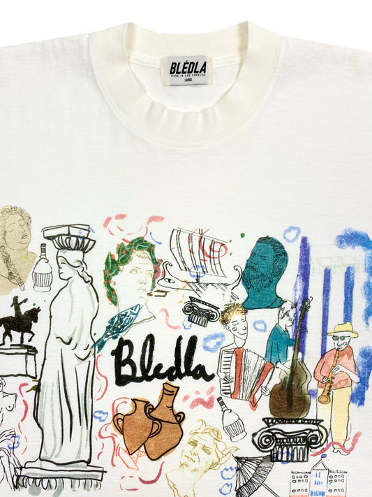 Athens Scrapbook Garment Dye Tee - Off White