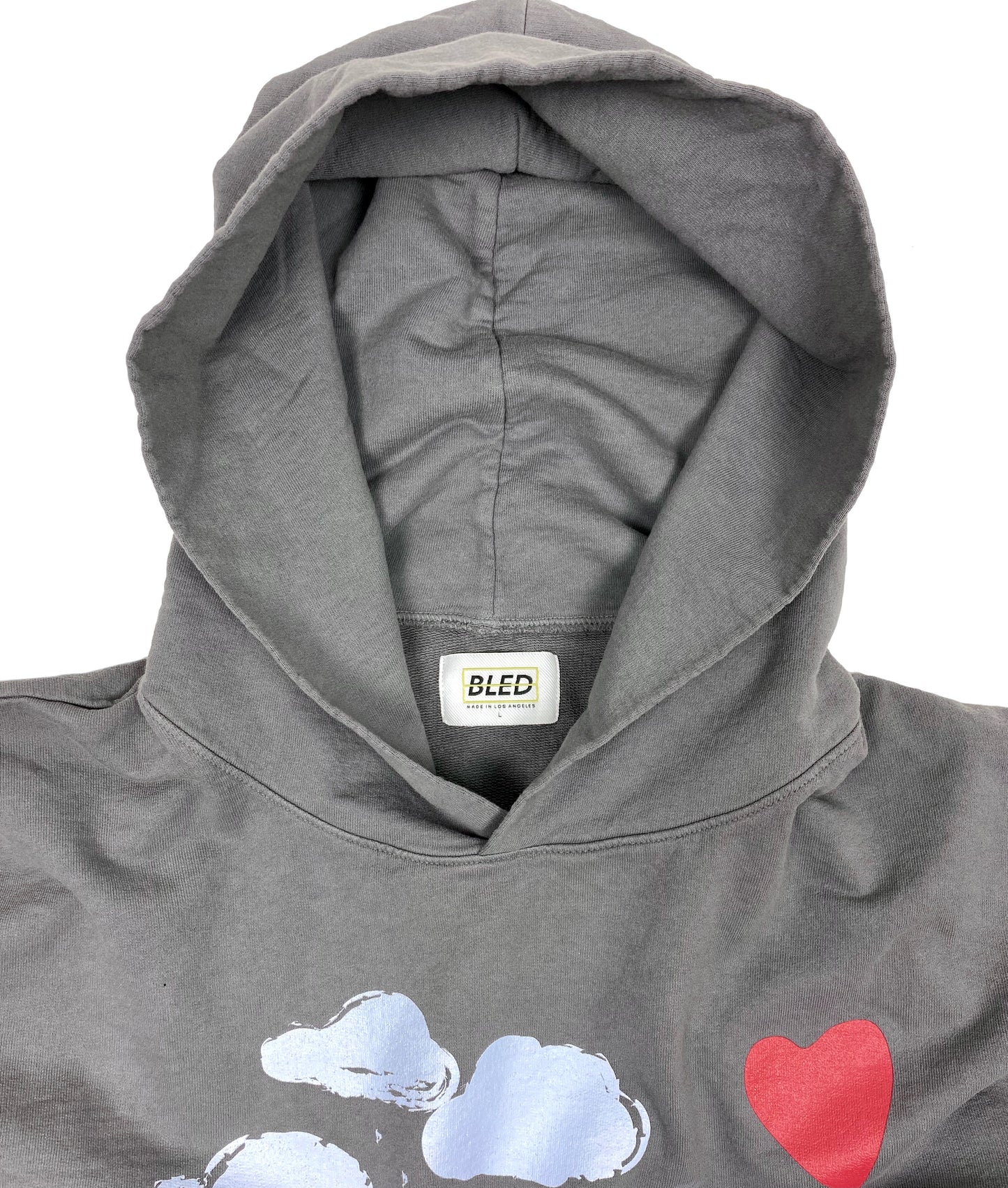 BLED-Hoodie-Los Angeles-Streetwear-Chaos-French Terry-Charcoal-Bled.la-Pullover-Grey-Painting Hoodie-Drawing-Cubism Hoodie-Doodle Hoodie