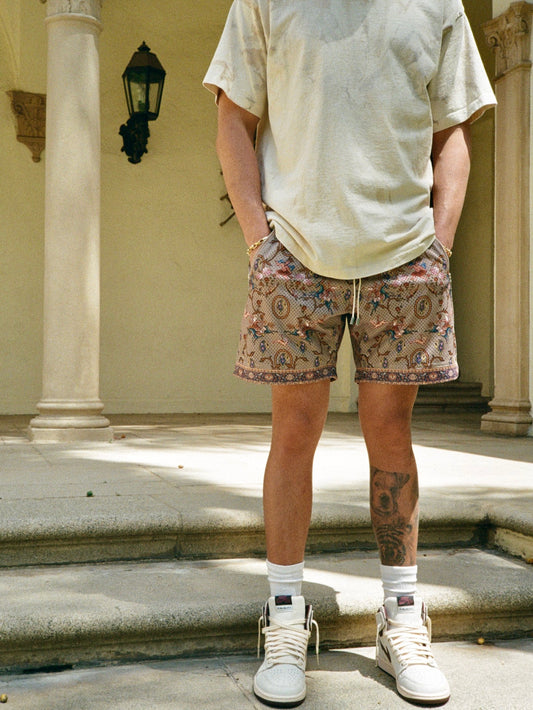 Qajar Mesh Short - Taupe