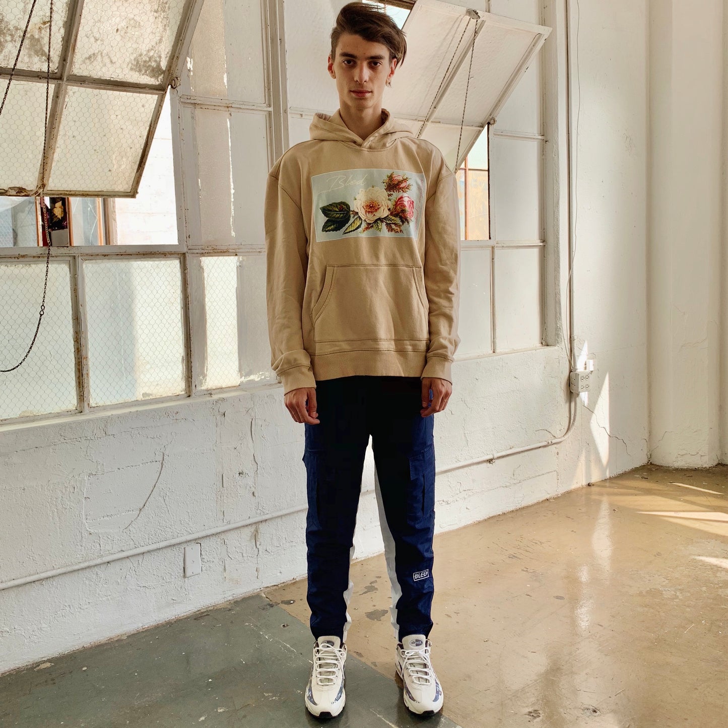 bled navy blue track pant streetwear hype clothing fashion bledwear grailed hypebeast
