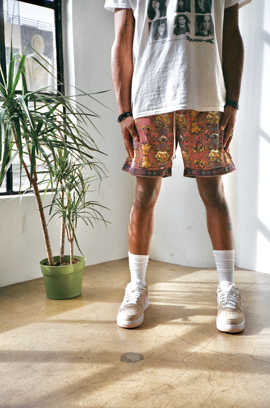Bled-bledla-Persian Shorts-Iran Clothing-Mesh Shorts-Mosaic Shorts-Iranian Shorts-Los Angeles-Golestan Iran