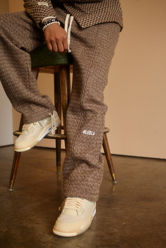 Pleated Wool Trouser - Mocha