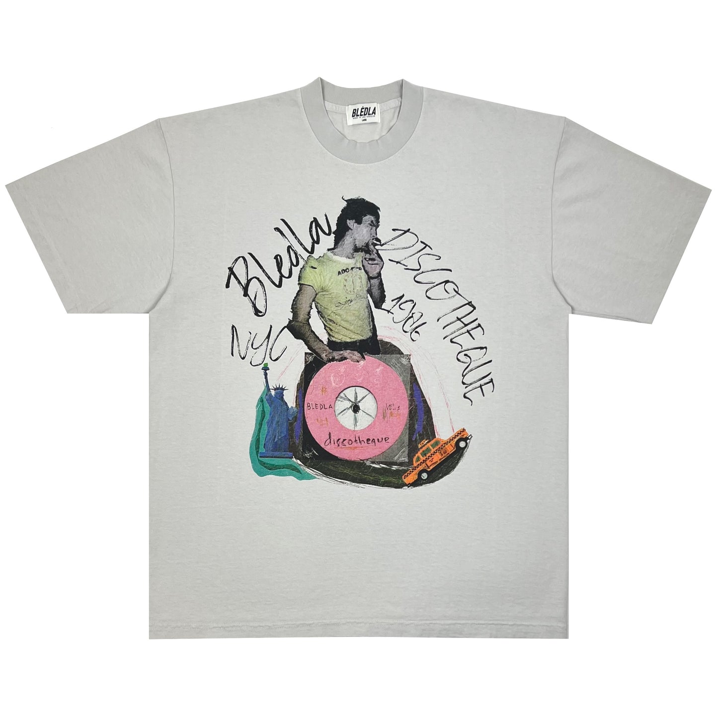 NYC Discotheque Garment Dye Tee - Stone