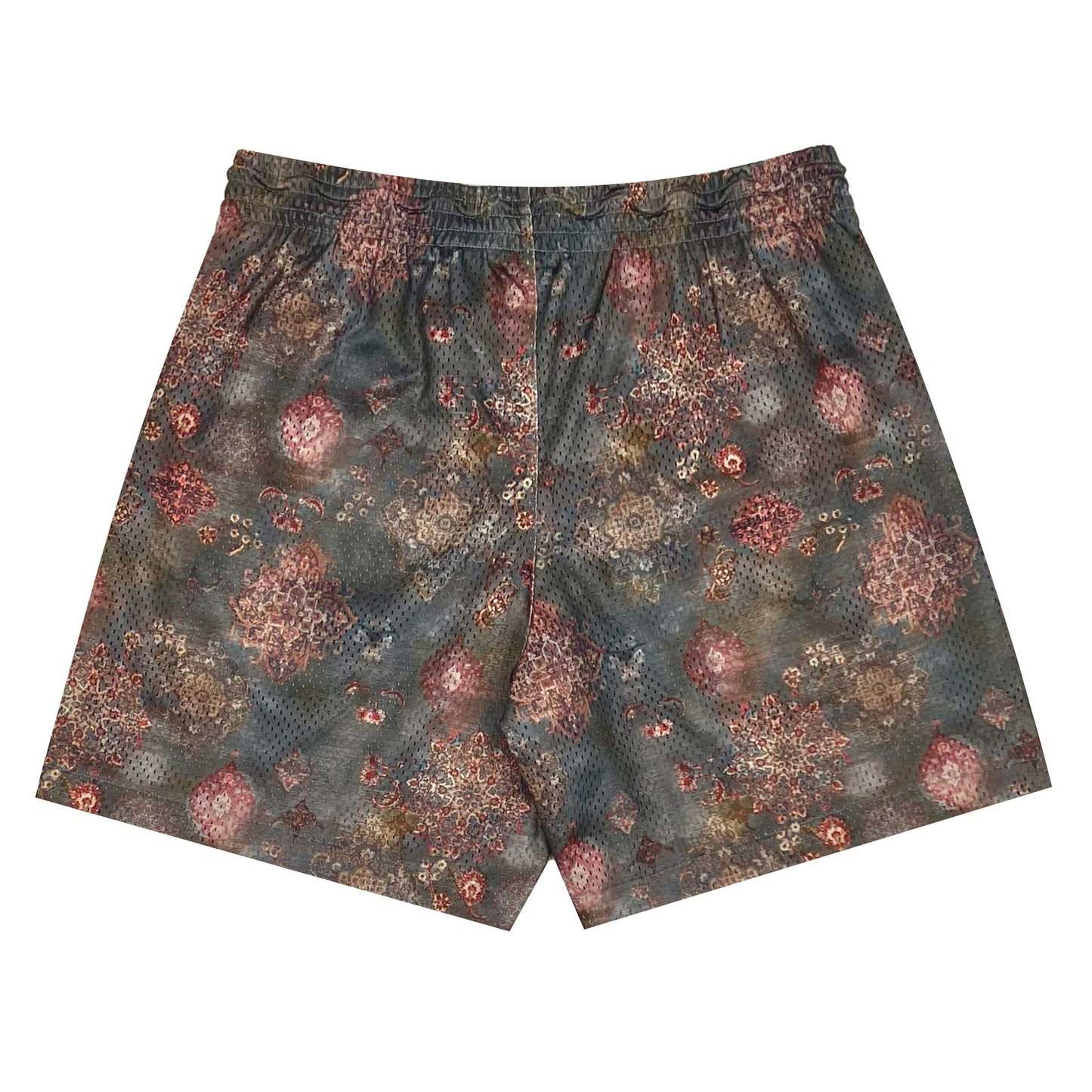 BLEDLA Fashion-Persian Shorts-BLED Persian Rug Shorts-Persian Basketball Mesh Shorts-Persian Basketball Shorts-Motif Shorts-Distressed Shorts-Washed Rug Bottoms-Luxury Mens Shorts-BLED Los Angeles-Streetwear-Essential Short-Charcoal Shorts