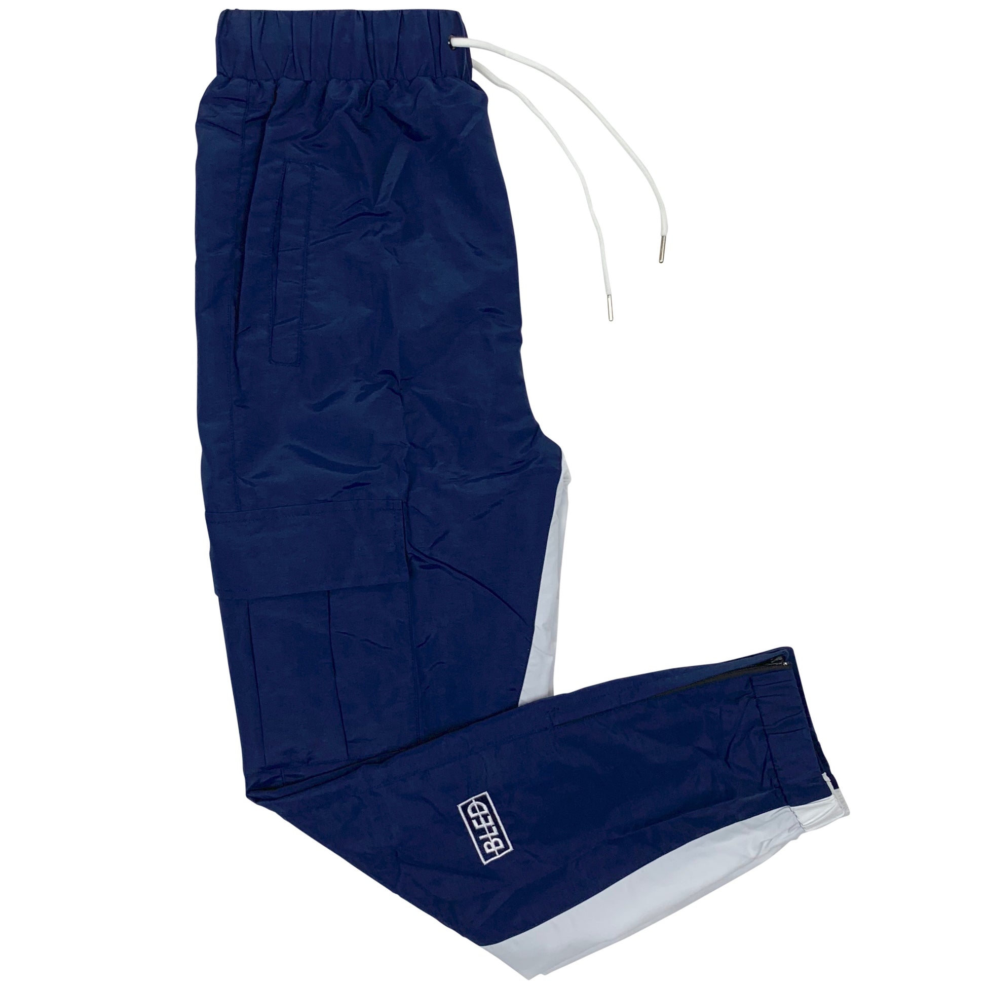 bled navy blue track pant streetwear hype clothing fashion grailed hypebeast