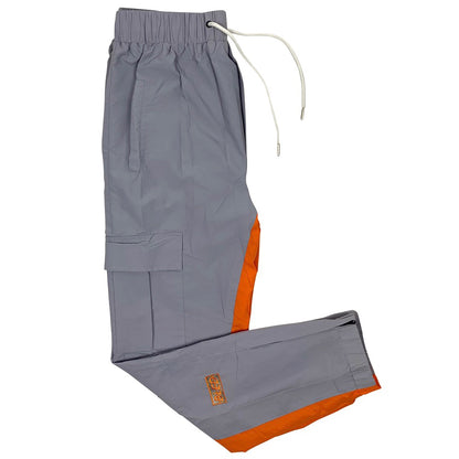 bled gray orange track pant jogger streetwear hype clothing bledwear fashion grailed hypebeast