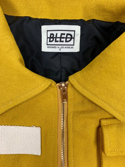 Bled Clothing Bledwear twill cotton cargo pocket jacket mustard yellow mens streetwear hype