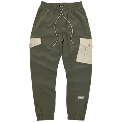 BLED-Clothing-Cargo Pant- Track Pant-Olive Green- Los Angeles-BLED LA-Trousers-Nylon Pant