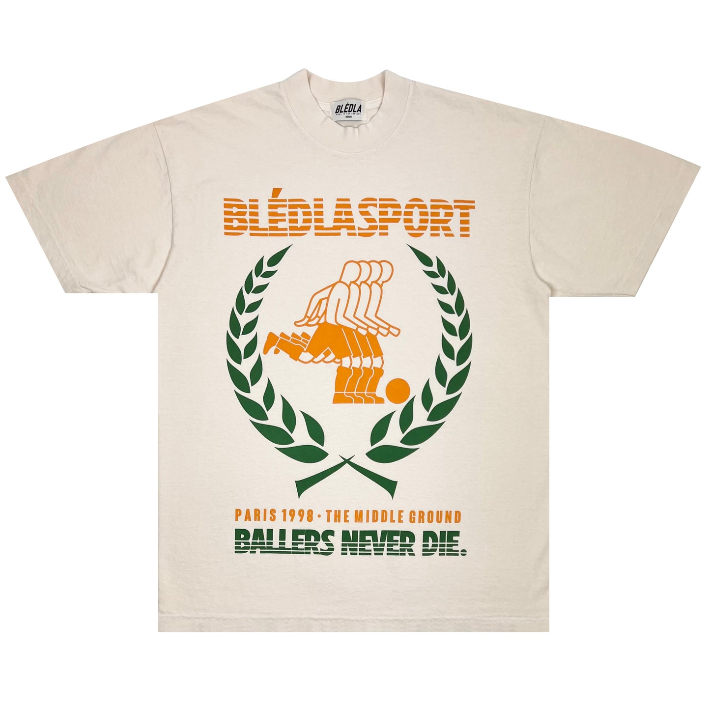 BLEDLA-BLEDLASPORT-Vintage Paris Shirt-90s Tee-Footballer Shirt-Soccer T-Shirt-Bled-1998 Shirt